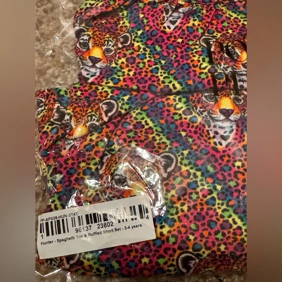 NWT Posh Peanut Kid’s Size 3T / 4T Sleeveless Top Ruffled Short Set | Hunter - Picture 5 of 10